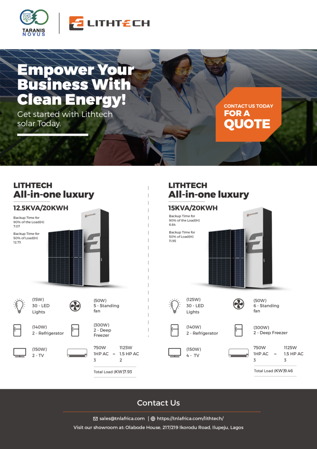 Lithtech Inverters LithTech Brochure - Taranis Novus